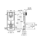 Grohe Rapid SL свободностояща структура за WC 2 38584001
