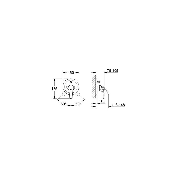 Grohe Eurosmart за вграждане за вана/душ на топ цена — Gaudi DS