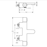Ideal Standard CeraTherm 200 New стенен термостат за вана/душ 2 A4630AA
