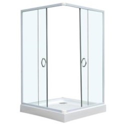 Квадратна кабина 90х90 с или без корито прозрачна TT40C