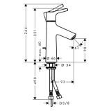 Hansgrohe Talis S 100 за мивка 4 72020000