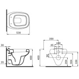 Bocchi Fenice Rimles конзолна WC 2 1166 001 0129 + A0327 001