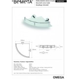 Ъглова етажерка единична със стъкло Omega 2 104202162