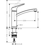 Hansgrohe Logis 160 смесител за монтаж пред прозорец 2 71833000