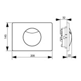 Villeroy & Boch ViConnect E100 хром гланц бутон за WC 2 92248561