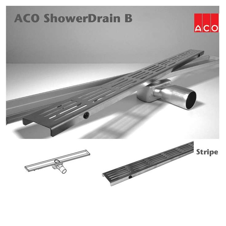 ACO Shower Drain B Stripe 685x70mm лентов сифон 416258+416355