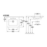 Villeroy & Boch Legato 50х60 см мебелна мивка 3 41516001