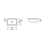 Villeroy & Boch Loop & Friends 51х34 см мивка за вграждане 2  61451001