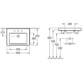 Villeroy & Boch Subway 2,0 65х47см стенна мивка 2 71136501