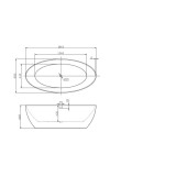 Свободностояща вана Oval 186 - 186x88.5x60.5 2 WK00133