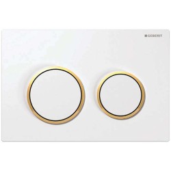 Geberit Omega 20 активатор за WC бял/златен 115.085.КК.1
