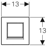 Пневматичен активатор за писоар Type 30 бял/златен 5 116.017.КК.1