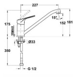 Teka MT Plus 913 смесител за кухня, нисък 2 Б.536 цвят