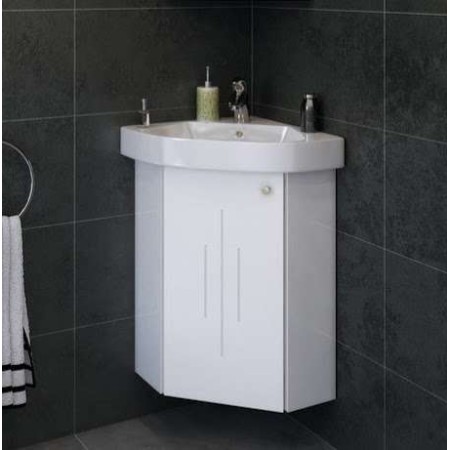 Комплект Visota Kara 46 PVC, огледален горен шкаф, ъглови