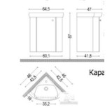 Комплект Kara 46 PVC, огледален горен шкаф, ъглови 4 komplekt-кара46-pvc