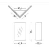Комплект Kara 46 PVC, огледален горен шкаф, ъглови 5 komplekt-кара46-pvc