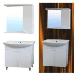 Комплект Neo 55см PVC, огледало и LED осветление, мивка NEO5501UN+NEO5501N