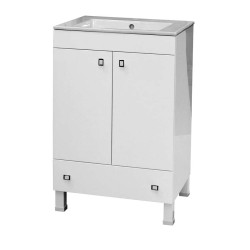 Долен Athena 55см PVC с мивка, две врати AT5501NM
