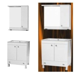 Комплект Athena 55см PVC, огледало и LED осветление, мивка AT5501UNM+AT5501NM