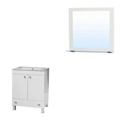 Комплект Athena 55см PVC, огледало и долен с мивка MM5501UN+AT5501NM