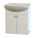 Комплект PM 55см PVC горен с огледало и LED,  мивка, конзолни 3 PM5501UN+PMC5501N 