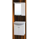 Комплект PM 55см PVC горен с огледало и LED,  мивка, конзолни 2 PM5501UN+PMC5501N 