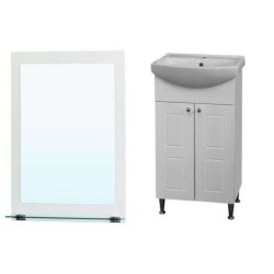 Комплект Samara 50см PVC огледало и долен с мивка MM5001UN+S5001NM