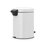 Brabantia NewIcon 5 l - кош с педал, бял 4 649004