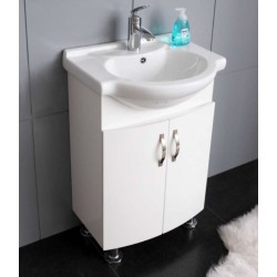 Долен PVC шкаф Kaliakra 56 см с порцеланова мивка gds_pvc_ICP056W