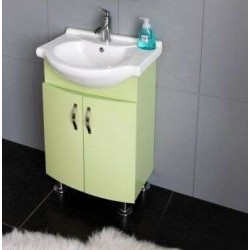Долен PVC шкаф Kaliakra 56 см с порцеланова мивка, зелен gds_pvc_ICP056green