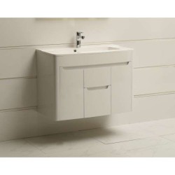 Долен PVC шкаф Savana 85 см с мивка от смола, конзолен, бял gds_pvc_ICP8562