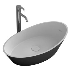 Овална мивка за плот 67 см от iStone черна gds_ICB 683B