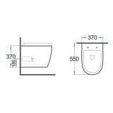 Конзолна тоалетна чиния SLIM SEAT 55х37х37 см, бяла 2 gds_ICC 3755 SLIM SEAT