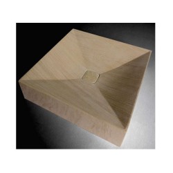 Мивка за плот 45х45х10 см от пясъчник, дървесен цвят gds_ICL 4410Wooden