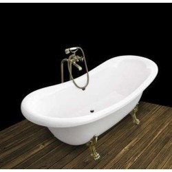 Besco Amelia 190 свободностояща  вана 190х77 см, златни лъвски лапи WKA-190W+ZL