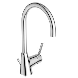Ideal Standard Ceraline стоящ смесител за мивка с висок чучур и изпразнител BC195