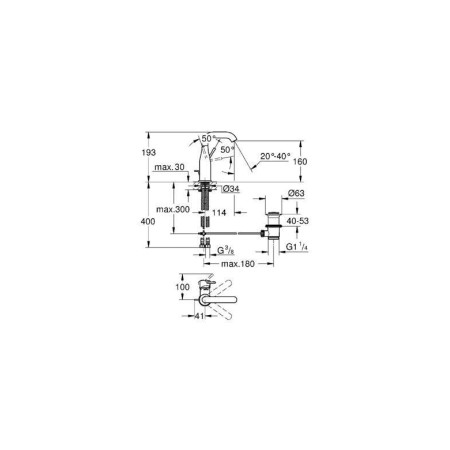 Grohe Essence New смесител за мивка, M-размер