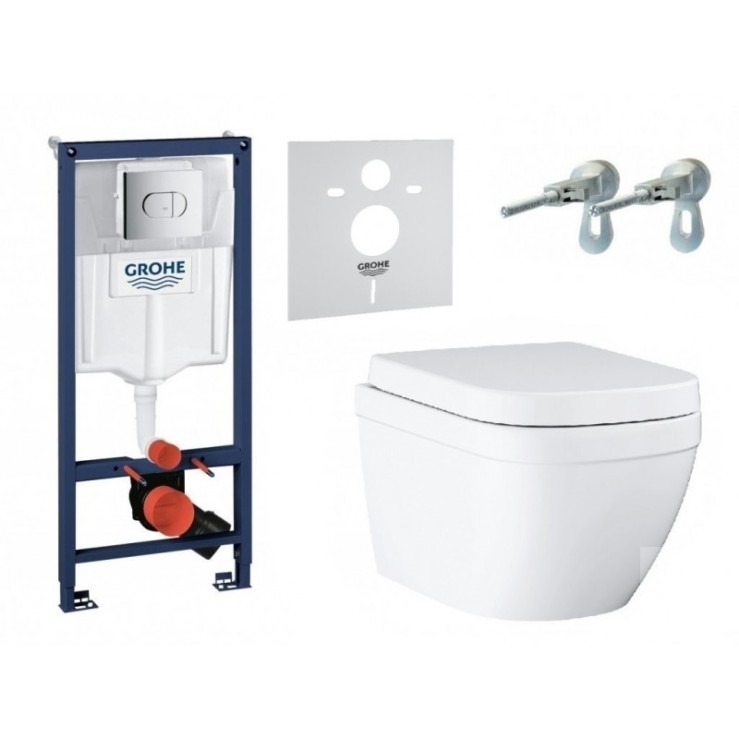 Grohe  WC комплект Solido 5 в 1 за вграждане, бутон Arena Cosmopolitan овал, ПРОМО 39536000/3650100