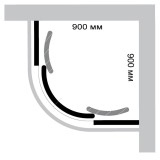 Huppe X1 90х90 R550 овална душ кабина 5 140604.069.321