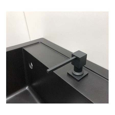 Quadro Black дозатор за сапун, за вграждане, черен мат