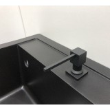 Quadro Black дозатор за сапун, за вграждане, черен мат 2 gera_SDQB