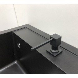 Quadro Grphite/Milan дозатор за сапун, за вграждане, черен графит gera_SDQG