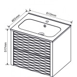 Долен шкаф Madison 60 см, конзолен с дървесни мотиви 1 gds_ICP 6043
