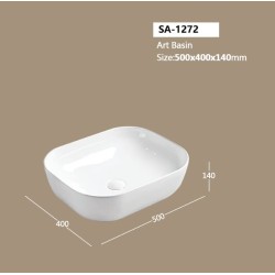 Мивка 50х40 см за плот, овал GDSSA 1272ES