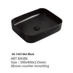 Мивка 50х40см за плот, черен мат GDSSA 1453ES