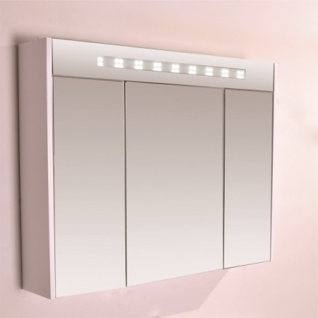 Огледален горен шкаф 90 см, LED осветление