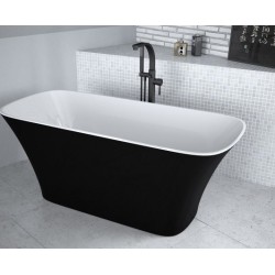 Besco Assos B&W свободностояща вана 160x70 см, черно и бяло Besco_WMD-160-ABW