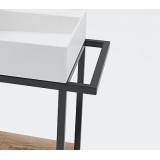 Долен Milano с дървен плот от масив и чекмедже 100см 1 milano_100_wood_PVC