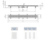 MCH Medium линеен сифон черен мат 75 см 2 CH 750/50 MC