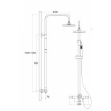 Besco Decco Iiiusion душ система/ колона с термостат, цвят злато 2 BP-DIT-ZL